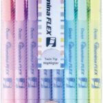 ست 8 رنگ ماژیک علامتگذار2 سر پاستیلی پنتل مدل Pentel SLW11P-8E