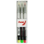 ماژیک علامتگذار قلمی پنتل مدل Pentel S512 بسته 3 عددی
